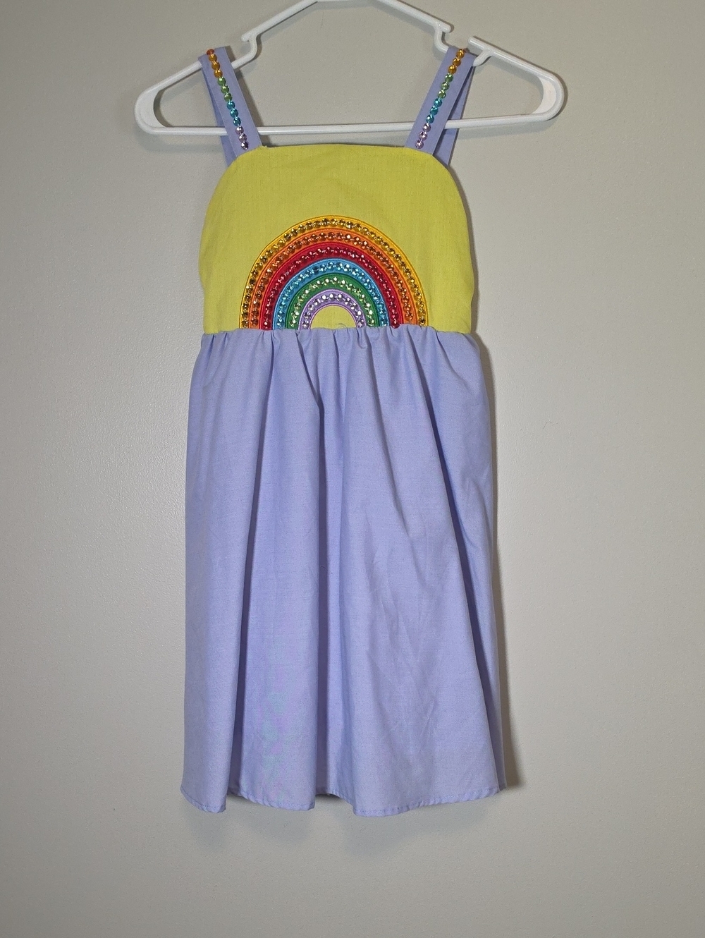 Lola + The Boys Light Lavender W/ Rainbow Girls Dress